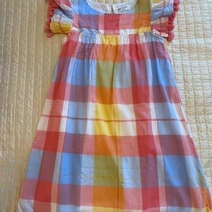 H&M Butterfly Sleeve Plaid Dress